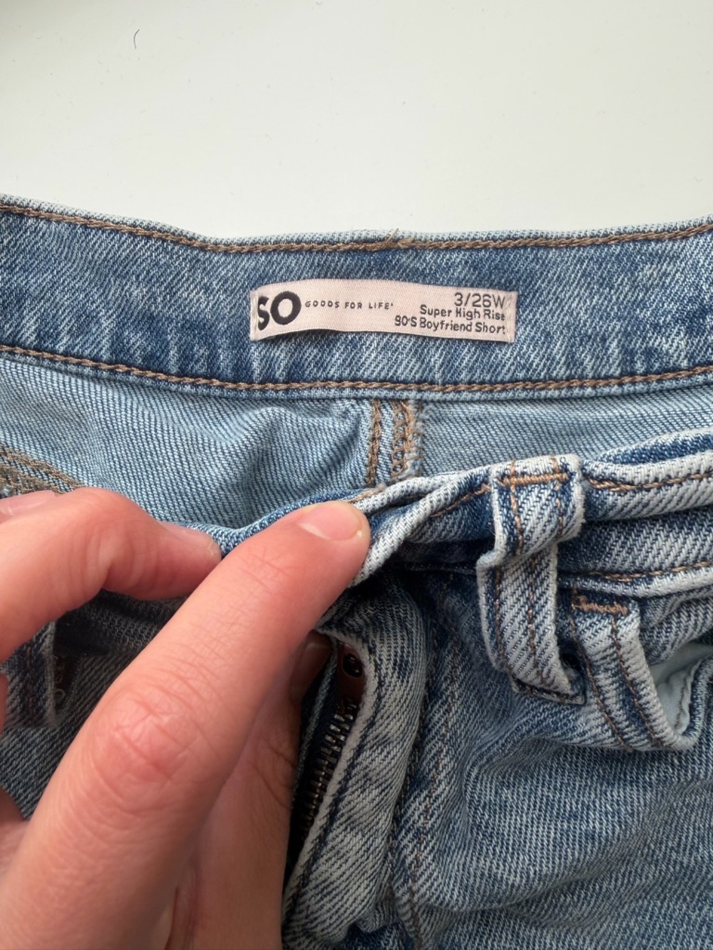 SO Light Blue High Waist Denim Shorts